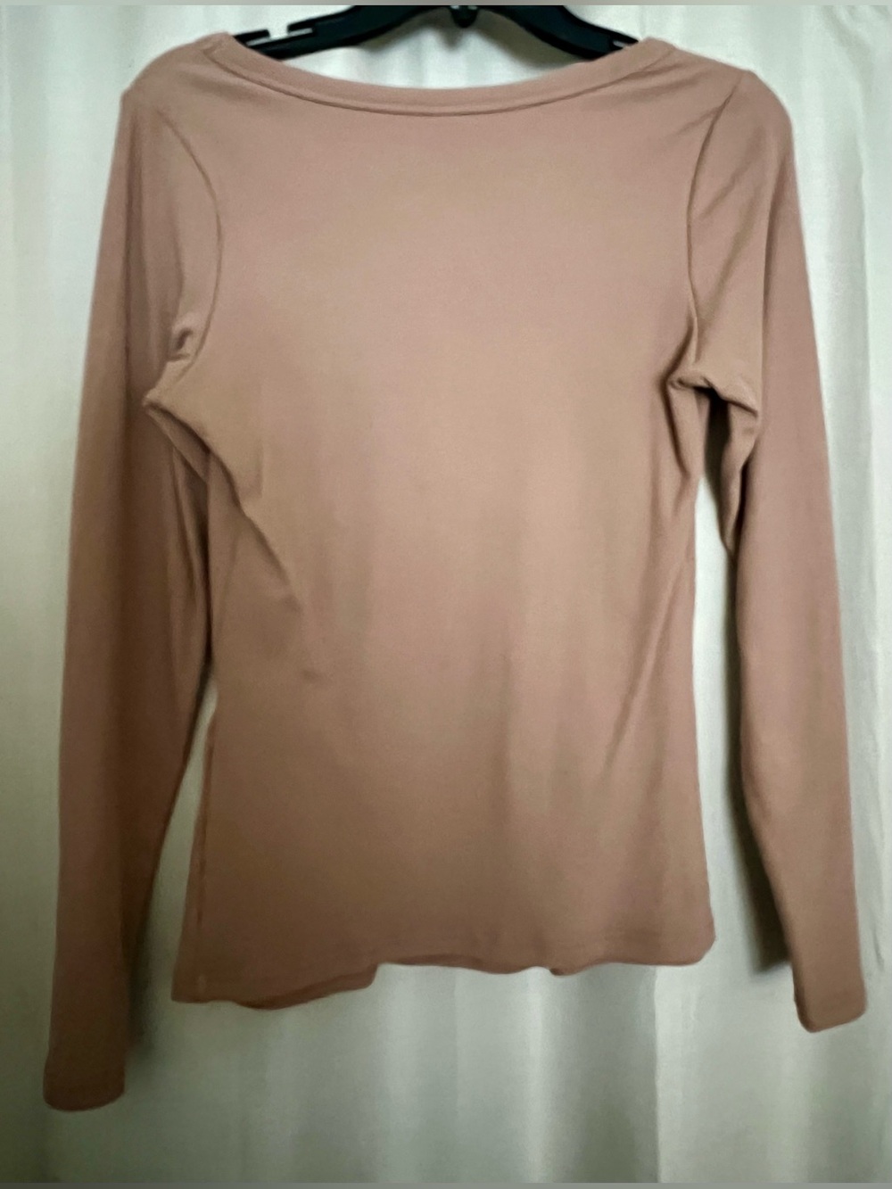 Automet Brown Ribbed Scoop Neck Long Sleeve Top Size M NWT - Picture 4 of 4